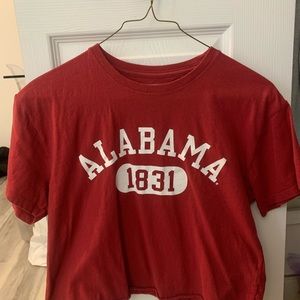 cropped university of alabama tee
